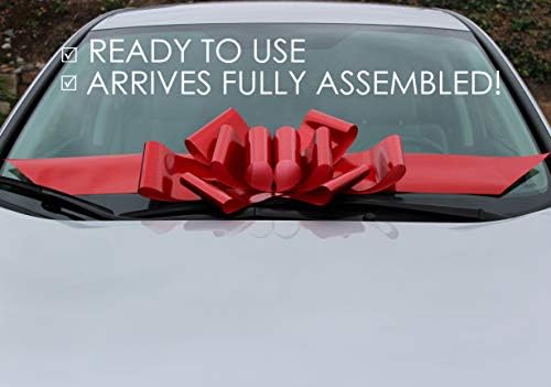 Big Red Car Bow Ribbon - 25" Wide, Large Gift Decoration, Election Day - Image 2