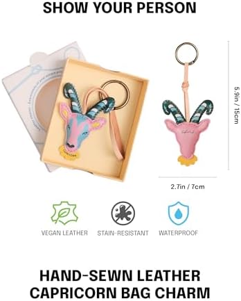 Zodiac Horoscope Bag Charm - Unique Purse Charm Keychain for Backpacks