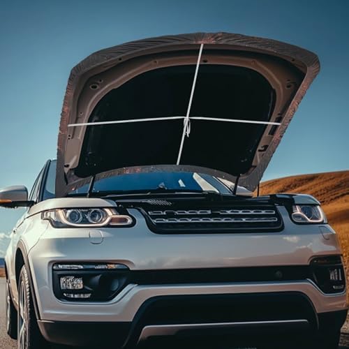 Cross Horse Car Hood Cover Polyester Elastic Fabrics Washable Suitable for Large SUV and Pickup Trucks 39×59in