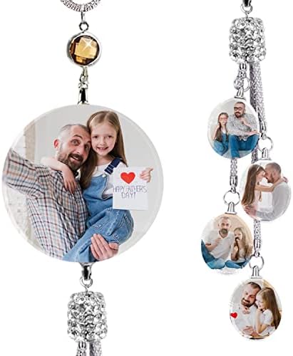 Personalized Crystal Hanging Ornament - Custom Picture Car Rearview Mirror Interior Pendant Decoration, Office Decoration Pendant by Brocade+Creek