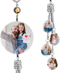 Personalized Crystal Hanging Ornament - Custom Picture Car Rearview Mirror Interior Pendant Decoration, Office Decoration Pendant by Brocade+Creek