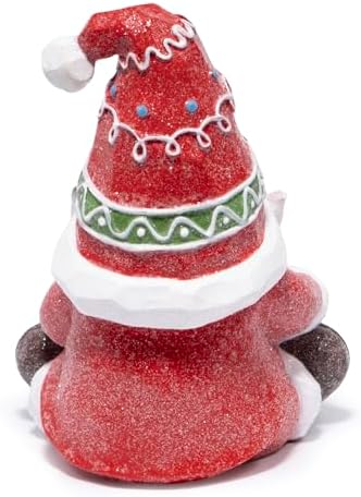 Hodao Christmas Gnome Figurine with Gingerbread House, Holiday Elf Decor - Image 3