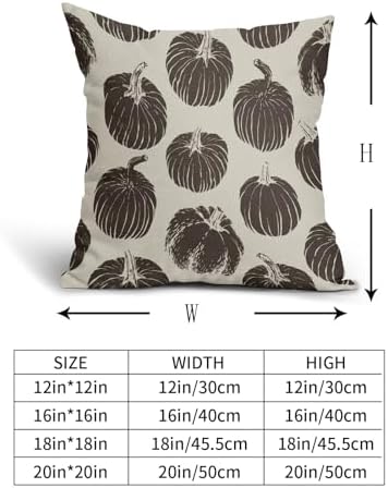 Dark Brown Pumpkin Fall Pillow Covers 24x24 Set of 2 Autumn Harvest Print Thanksgiving Decorative Throw Pillows Outdoor Farmhouse Cushion Case Seasonal Decor for Couch Sofa Bed - Image 5