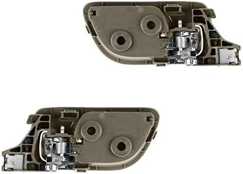 TRQ Front Interior Inside Taupe Door Handle Pair Set