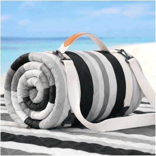 RYCHIC Waterproof Beach Blanket Picnic Mat Outdoor Oversized Sandproof Dog Thick Rug Towel Camping Gear Family Trip Essentials Summer Vacation Must Have Travel Accessories Lake Day Stuff Item Gadget by RYCHIC