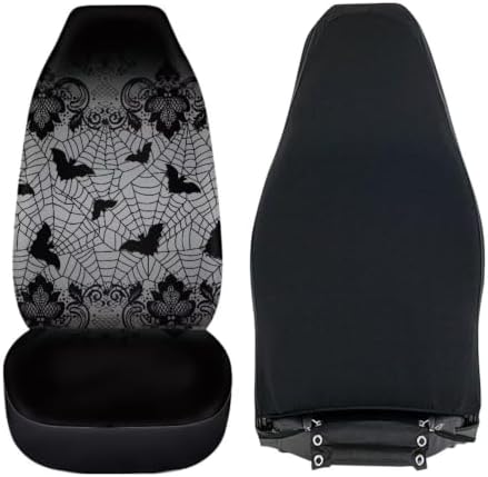 BIGCARJOB Halloween Car Seat Cover Full Set Universal Car Interior Accessories Set Women Auto Interior Seat Protector Saddle Blanket