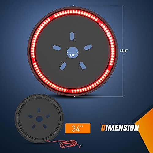 Nilight Spare Tire Brake Light, 3rd Brake Light for Jeep Wrangler JK JKU