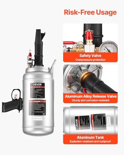 VEVOR Portable Tire Bead Seater, 1.6 Gal / 6 L Air Bead Blaster, Handheld Tire Inflator Tool, 87-116 PSI Operating Pressure, Trigger Seating Inflator for Car, Compact SUV, Light Truck, E-Bike, RV, ATV - Image 5