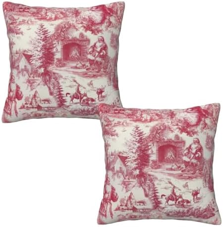 Vintage Santa Claus Throw Pillow Covers 18x18 inch Set of 2 by Mshutbna