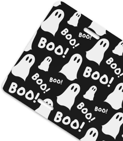 Halloween Ghost Boo Front License Plate 6" * 12" for Women