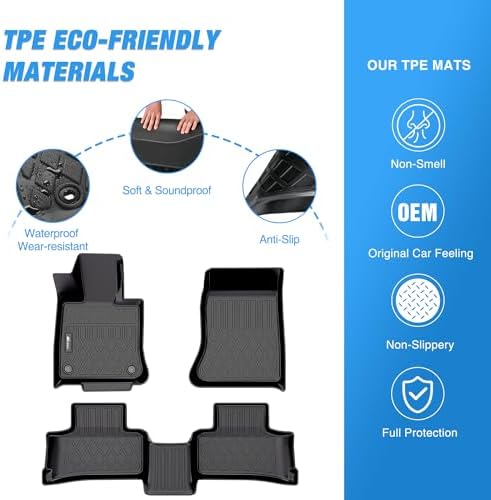 Nilight TPE Floor Mats for Mercedes Benz GLC 300 GLC 43 AMG
