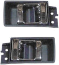 TRQ Blue & Chrome Inside Door Handle Pair Set