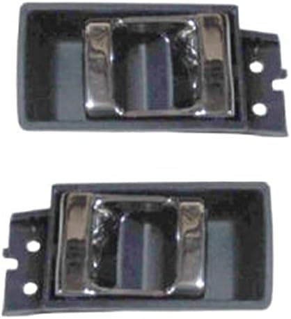TRQ Blue & Chrome Inside Door Handle Pair Set