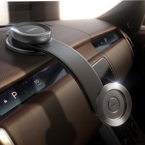 LISEN for MagSafe Car Mount for iPhone 18 Pro Max, Magnetic Phone Holder for Car, Magnetic Car Phone Mount, Suction Phone Mount, 360° Adjustable Memory Alloy Bendable Arm, Car Mount for iPhone 18 17