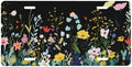 Wild Flowers Front License Plate 6" * 12" for Women