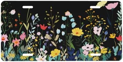 Wild Flowers Front License Plate 6" * 12" for Women