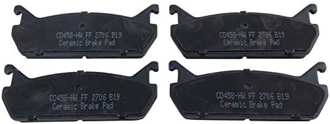 TRQ Rear Brake Pads Ceramic Hardware
