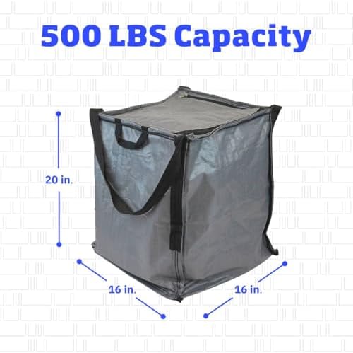 DURASACK 22-Gallon Zipper Top Heavy Duty Storage Tote Bags, Single, Gray - Image 2