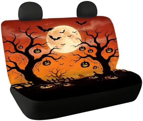 Pumpkin Moon Car Seat Covers Backseat,Cars Accessories Dog Seat Cover for Back Seat Non-Slip Soft Pet Seat Cover for Cars Back Seat,Bench Protective Covers
