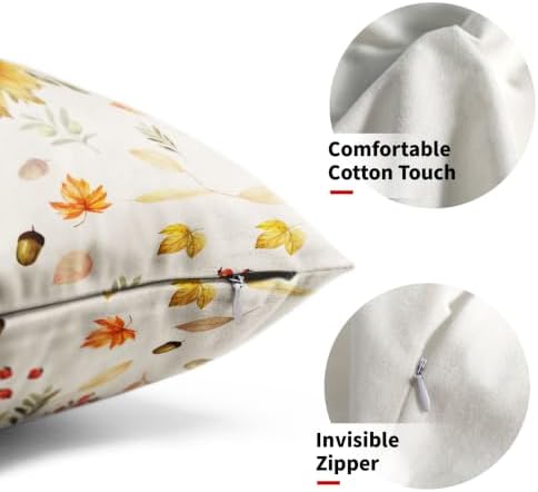 Sweetshow Autumn Sunflowers Vase Pillow Covers Set of 2 Cotton 20x12 Inches - Image 3