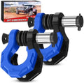 Nilight 2 Pack 3/4" D-Ring Separate Shackle 45,000 Lbs Break Strength | Includes 7/8" Lock Pin, Isolators and Washers Off Road Recovery, for Tow Strap Winch Truck Vehicle Black&Blue
