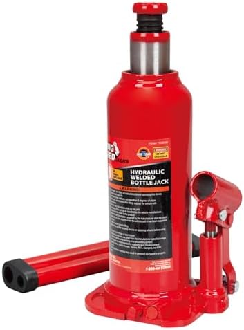 BIG RED T90803B Torin Hydraulic Welded Bottle Jack, 8 Ton (16,000 lb) Capacity, Red by BIGRED