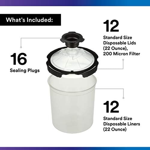 3M PPS 2.0 Paint Spray Gun System Refill Kit with Lids and Liners, 26173 - Image 2
