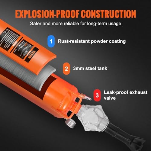 VEVOR Tire Seater, 2.1 Gal/8 L Air Tire Blaster, 120 PSI Handheld, Portable Tire Inflator Tool, 85-116 PSI Operating Pressure for Tractor Truck ATV Car and Automobile Repair - Image 4