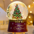 Christmas Snow Globe Lantern Water Glittering Christmas Tree Crown with Music & Timer, USB Lined/Battery Operated Lighted Water Lantern for Christmas Festival Decoration Gifts by Qualdout