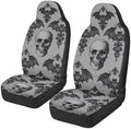 Halloween Skull Car Seat Covers for Front Seats, Non-Slip Breathable Seat Protectors, Set of 2, Universal Fit for Most Cars, SUVs and Sedans