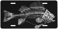 Metal Fish Skull Front License Plate 6" * 12" for Women