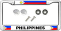 Philippine Flag Funny Metal License Plate Frame Gift Philippine Gift 2 Holes License Plate Frame Gifts Philippine Gift Car Accessories License Plate Frame Cute