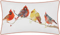 JWH Birds Accent Pillow Case Chenille Cushion Cover Decorative Pillowcase Animal Throw Pillow Cover for Couch Sofa Car Bed Chair Decor Sham 12x20 Inch White Orange by JinwenHome
