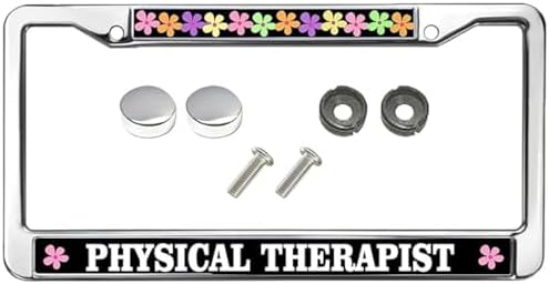 Physical Therapist Slim Design Licence Plate Covers Frame Therapist Life Quotes License Plate Frame Customizable Therapist Quotes Personalized Car Accessories License Plate Frame