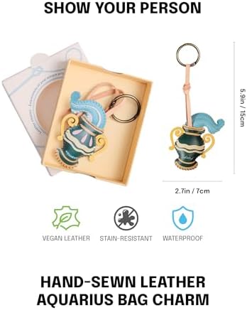 Zodiac Horoscope Bag Charm - Unique Purse Charm Keychain for Backpacks