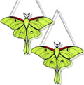 Yalikop 2 Pcs Luna Moth Stained Glass Window Hangings Butterfly Decor Gifts by Yalikop