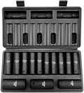 VEVOR 1/2" Drive Impact Socket Set, 13 Piece Deep Socket Set Metric 10-24mm, 6 Point CR-V Alloy Steel for Auto Repair, Easy-to-Read Size Markings, Rugged Construction, Includes Storage Case by VEVOR