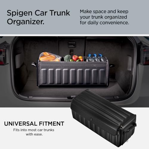 Spigen Heavy Duty Foldable Trunk Organizer with Lid - Black