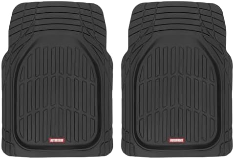 Motor Trend (2) Car Seat Covers for Front Seats with (2) Trimmable Car Floor Mats – Universal Fit Auto Accessories for Cars, Trucks, SUVs, Vans – Interior Protection and Vehicle Interior Shield Combo