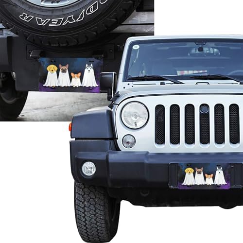 Little Dog Ghosties Front License Plate 6" * 12" for Women