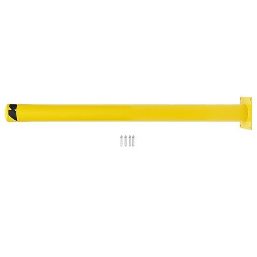 Safety Bollard Post 60'' Height Bollard Post Yellow Steel Pipe Parking Barrier by RudiUsoy