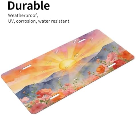 Sunrise Mountain Funny Front License Plate Decorative License Plates