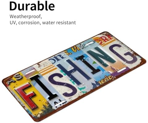 Fishing Front License Plate 6" * 12" for Women