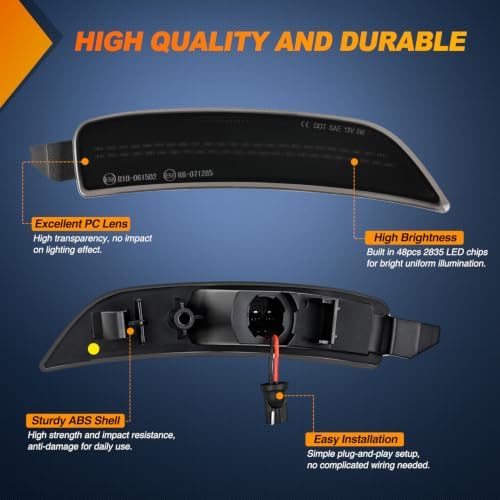 Nilight Fender Side Marker Lights 4PCS for 2016-2025 Mazda MX-5 Miata ND