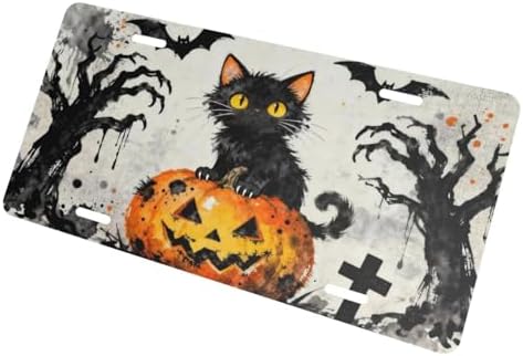 Halloween Pumpkin Front License Plate Car Decorative License Plates