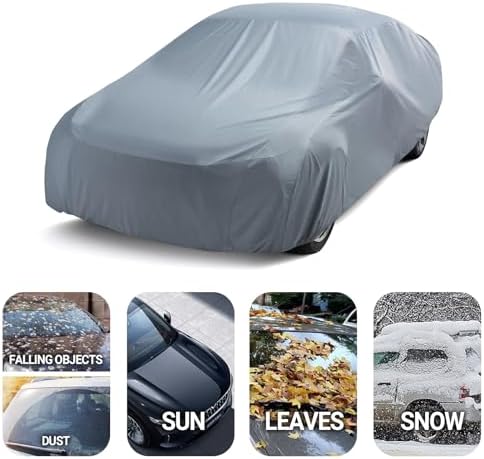 Season Guard Sedan 185" Car Cover, Dustproof Lightweight Indoor & Outdoor - Image 6