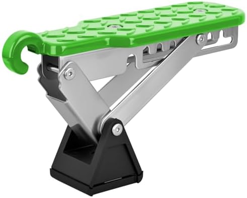 Nilight Car Door Step Universal Aluminum Latch Step for Car Roof Access Portable Folding Car Door Latch Hook Step Multi-Adjustable Both Feet Stand Pedal Max Load 500 Lbs for Truck SUV Vehicles, Green