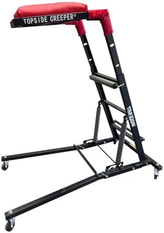 Traxion NEW 3-107 Quality Economy Topside Creeper Black with expanded Metal Steps and Velcro Stomach Pads with Tool Loops by TraXionEngineeredProducts