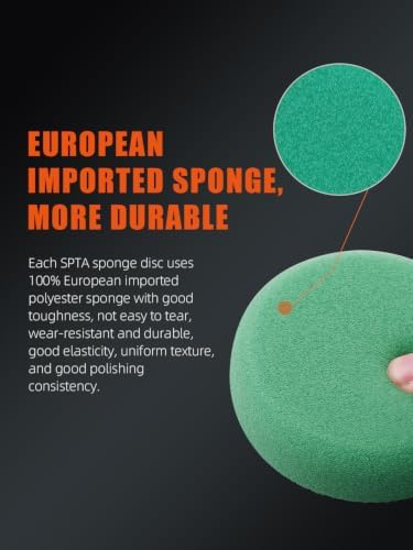 SPTA 29 Pcs Mini Car Polishing Pad Kit - 1", 2", 3" Sponge Foam Wool Microfiber Buffing Pads with 5/8"-11 Backing Plates & 5/8"-11 Drill Adapters for Auto Detailer, Scratch Removal & Tight Spaces - Image 6