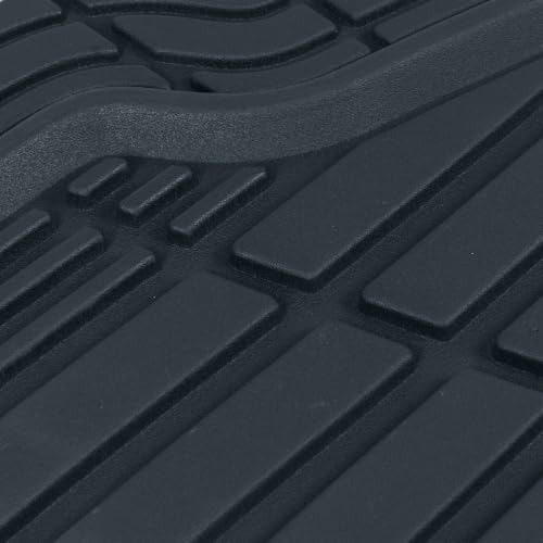 CAT® ToughRide™ Heavy-Duty 4 Piece Cobalt Floor Mats for Cars - Trim to Fit All-Weather Rubber Car Mats Full Set - Truck Mats & Cars Floor Mats - Interior Accessories for SUVs & Car Rug Protection
